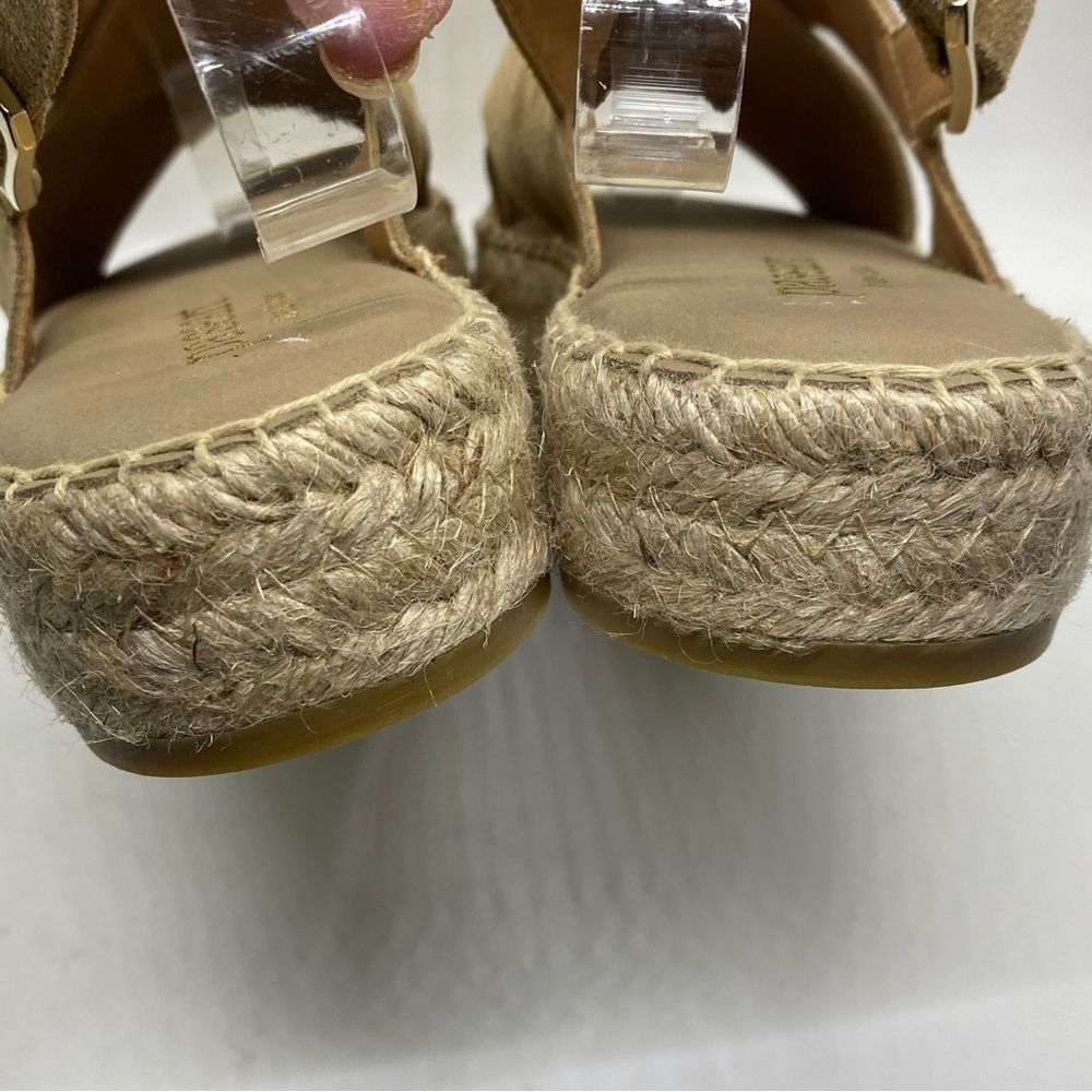 Paseart Suede Leather Cross Strap Espadrille Slingback Sandals 39 - Picture 7 of 11